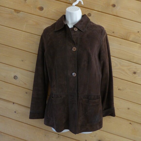 Vera Pelle Shasa Brown Reversible Genuine Leather Suede Jacket S Made in Italy - Picture 8 of 16